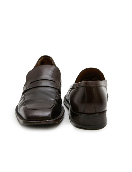 Mocassins LOUIS VUITTON cuir marron