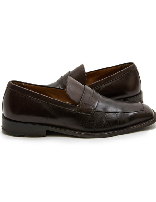 Mocassins LOUIS VUITTON cuir marron