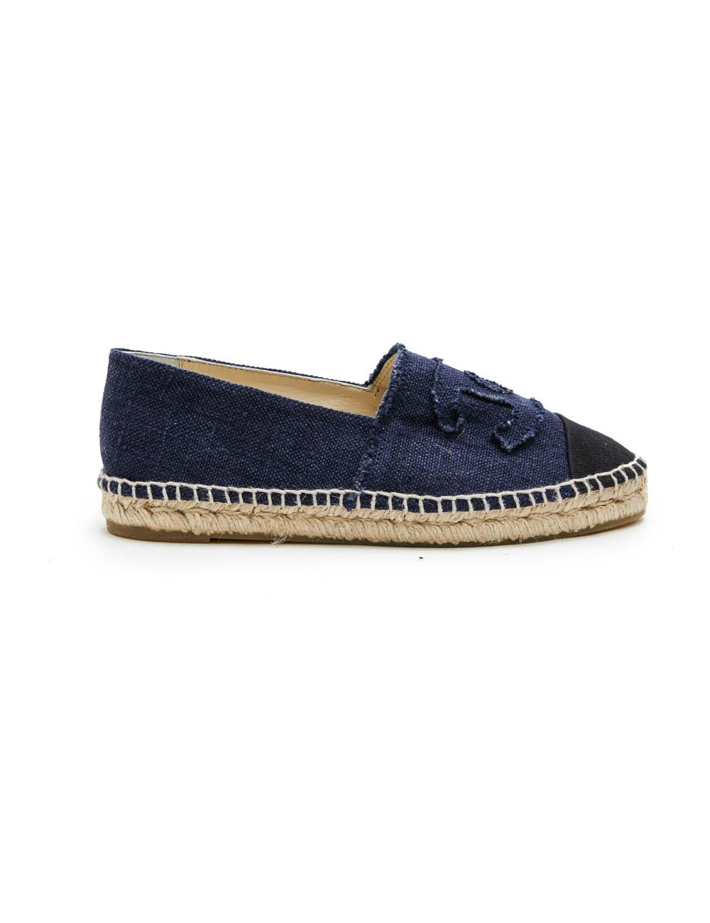 Espadrilles CHANEL bicolore bleu et noir