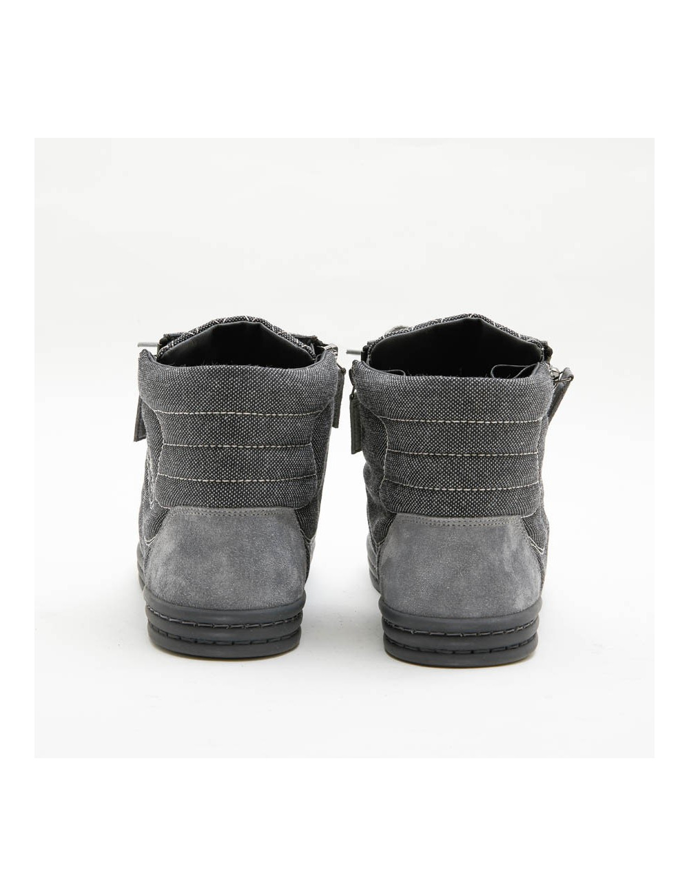 Baskets  Chanel T39,5 denim et veau velours gris