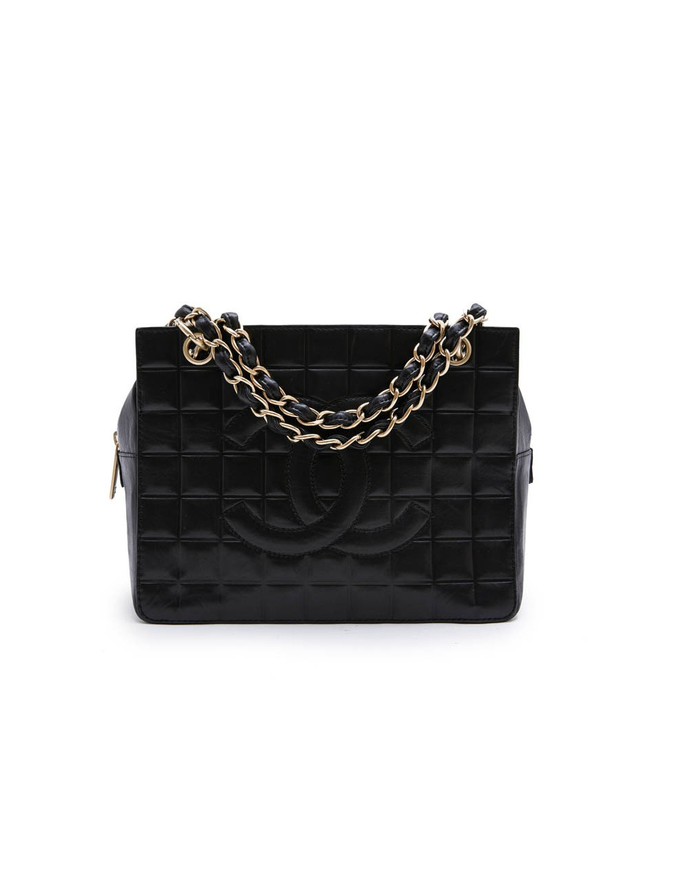 Sac cabas CHANEL cuir matelassé noir