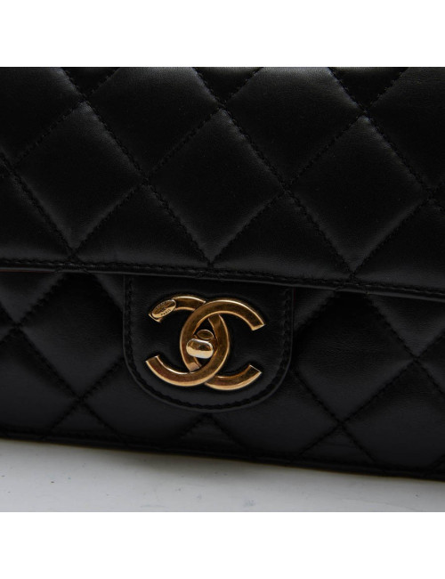 Sac "Pondicherry" CHANEL cuir matelassé noir