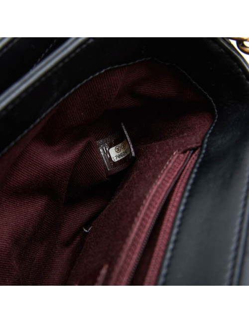 Sac "Pondicherry" CHANEL cuir matelassé noir