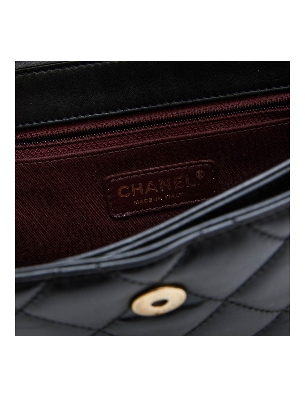 CHANEL 'Pondichery' model double flap bag in black quilted leather