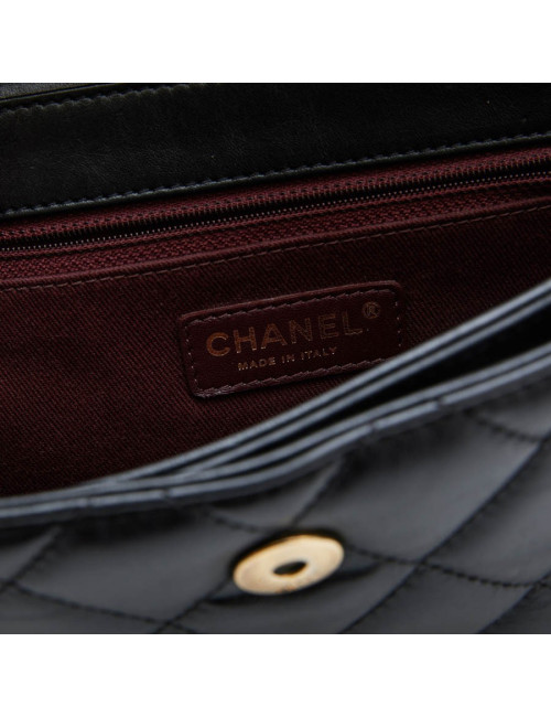 Sac "Pondicherry" CHANEL cuir matelassé noir