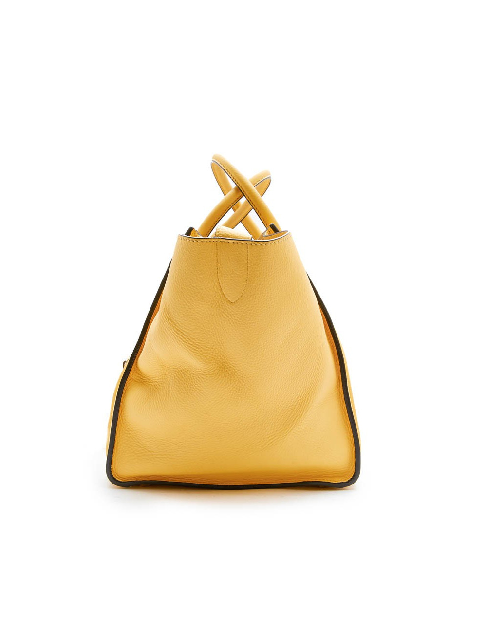 CELINE luggage bag in yellow grained leather