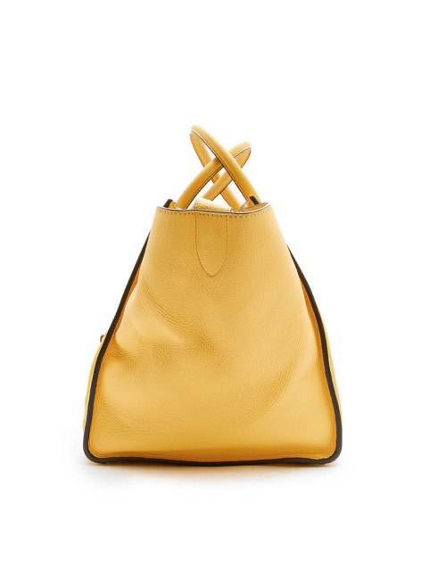 CELINE luggage bag in yellow grained leather