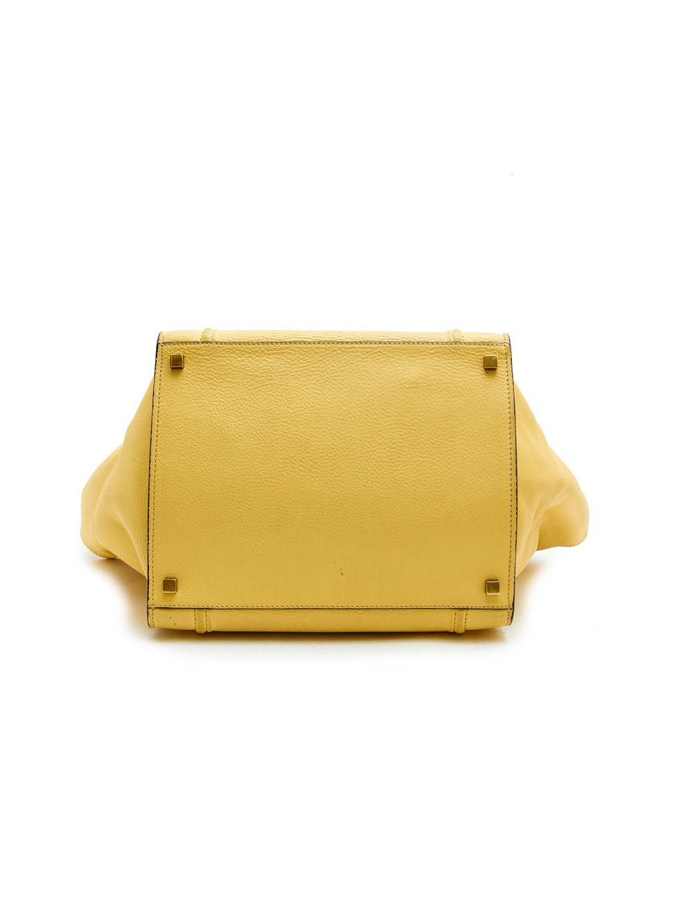 Sac Luggage CELINE cuir grainé jaune