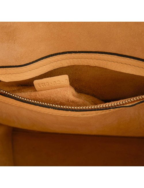 CELINE luggage bag in yellow grained leather