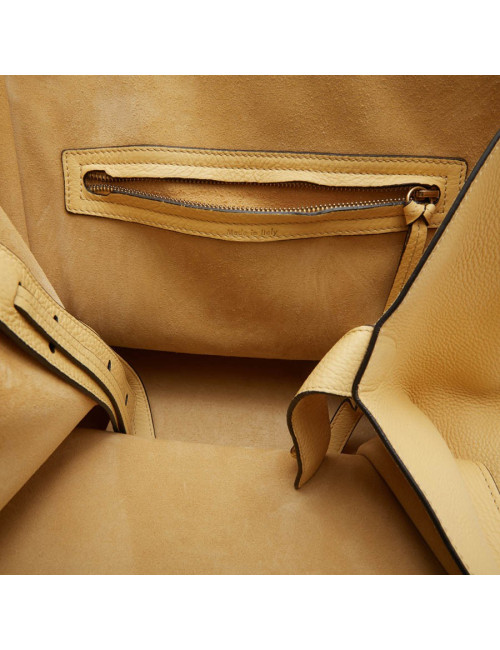 CELINE luggage bag in yellow grained leather