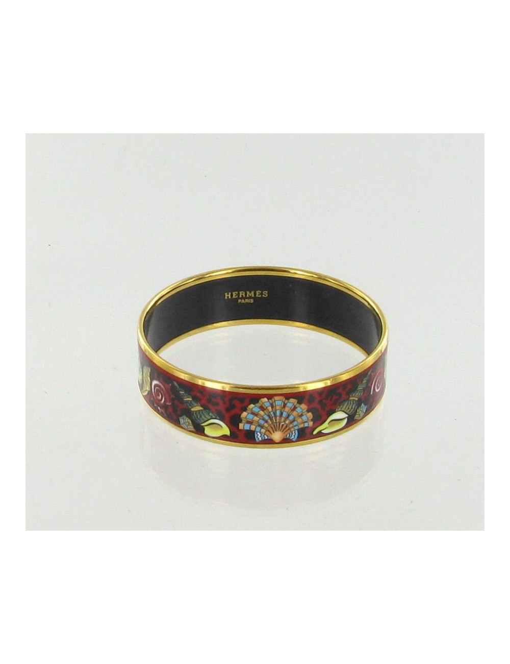 Bracelet HERMES  en émail "Coquillage"