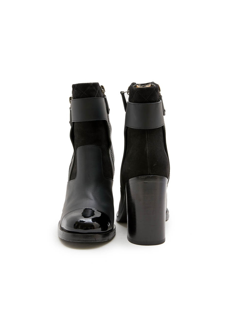 Bottines CHANEL T38,5 cuir noir