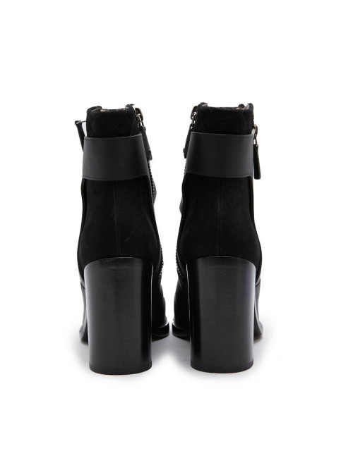 Bottines CHANEL T38,5 cuir noir