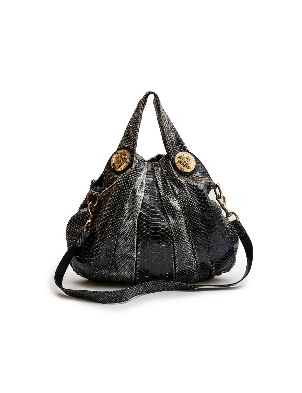 Sac GUCCI python écailles noir et blanc