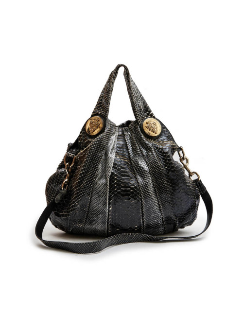 Sac GUCCI python écailles noir et blanc