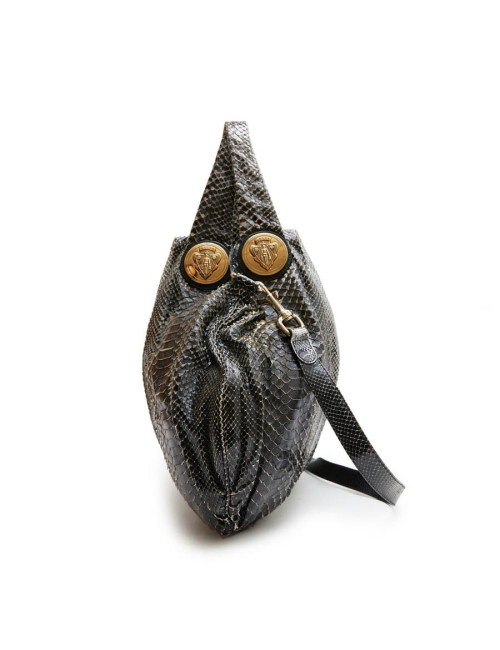 Sac GUCCI python écailles noir et blanc
