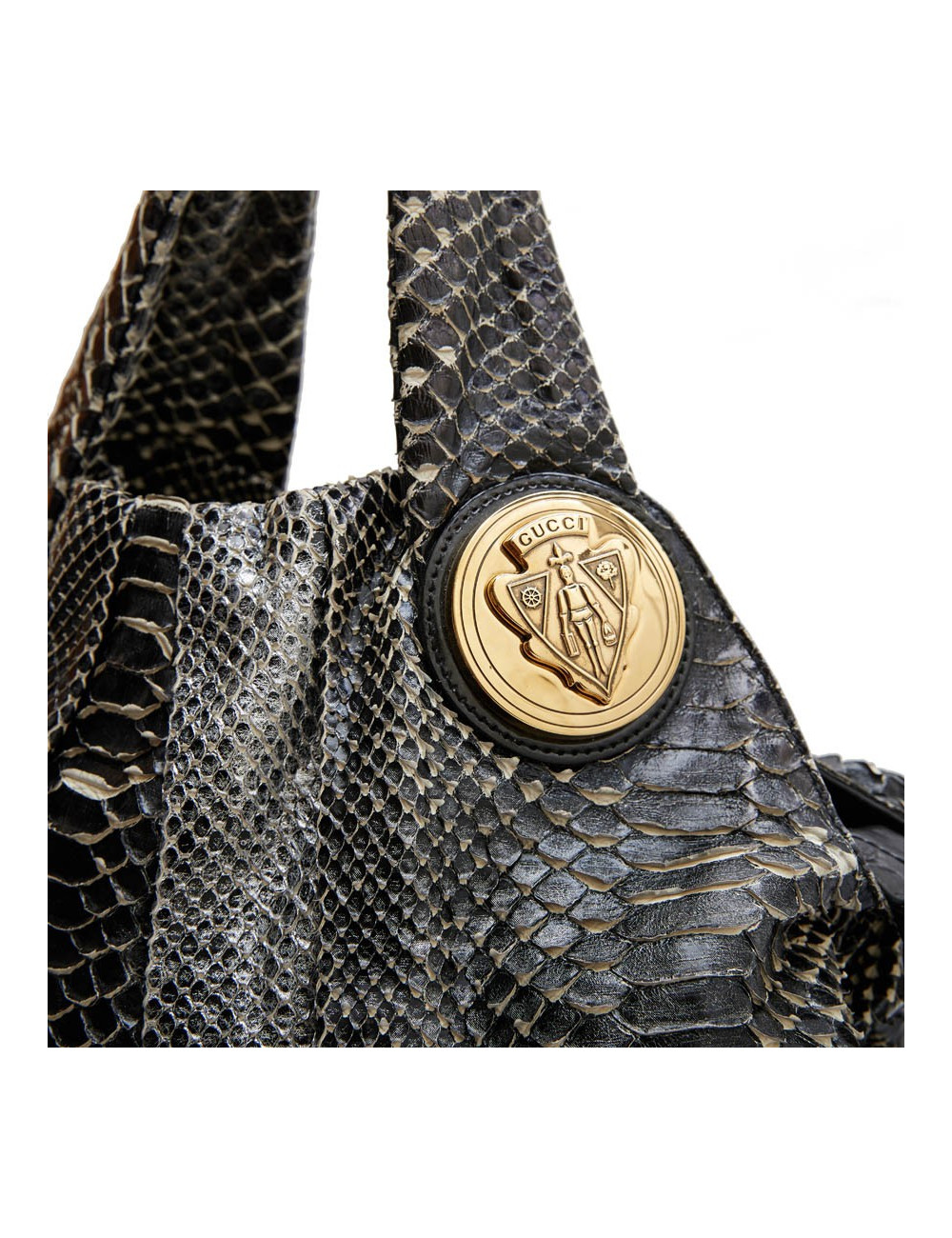 Sac GUCCI python écailles noir et blanc