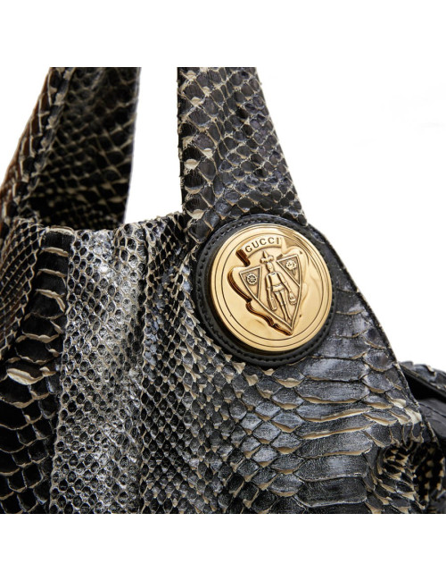 Sac GUCCI python écailles noir et blanc