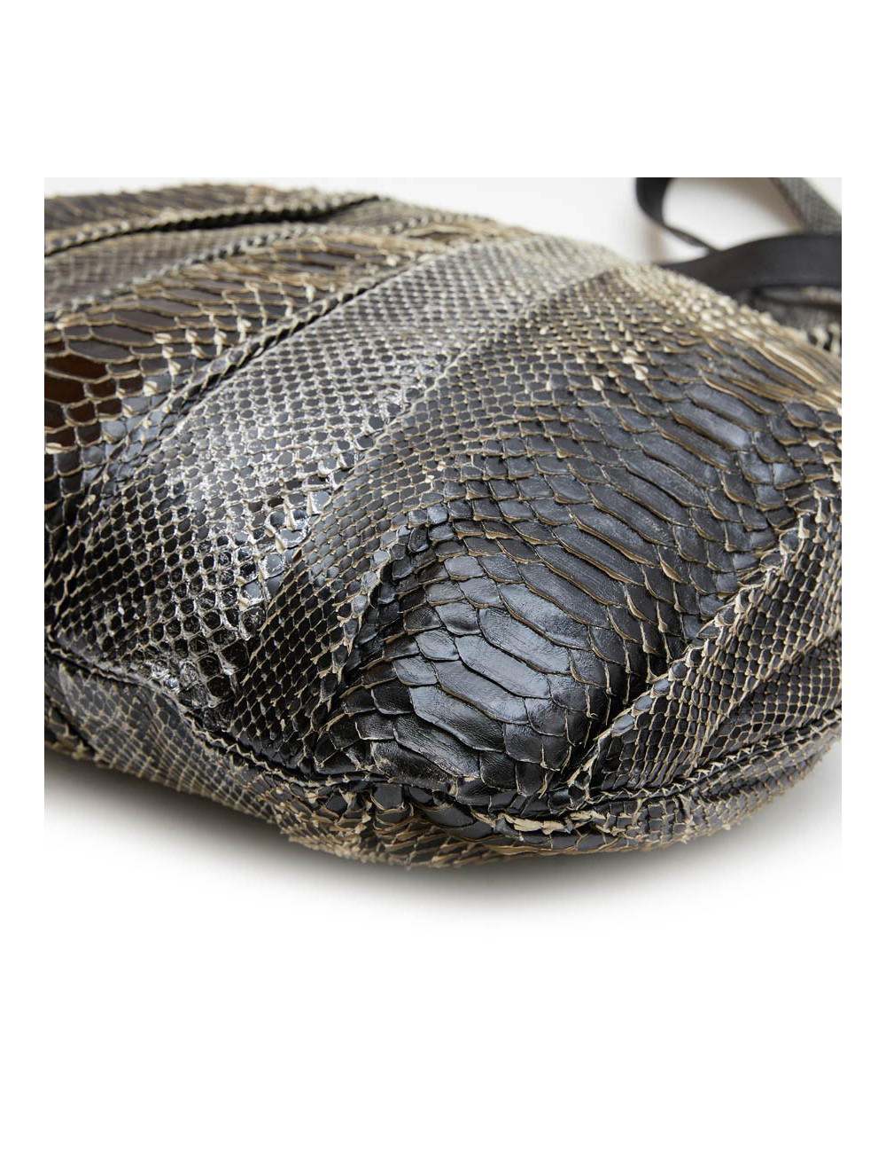 Sac GUCCI python argent et noir