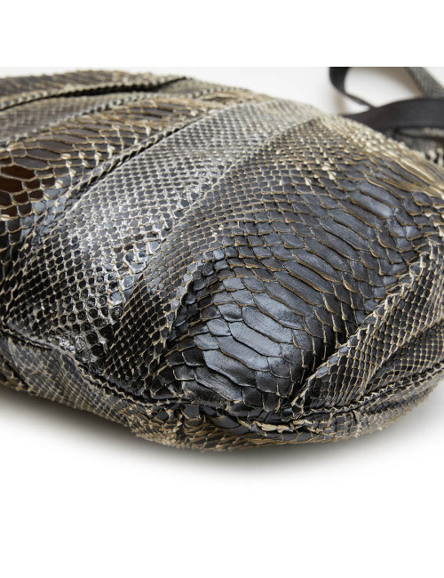 Sac GUCCI python écailles noir et blanc