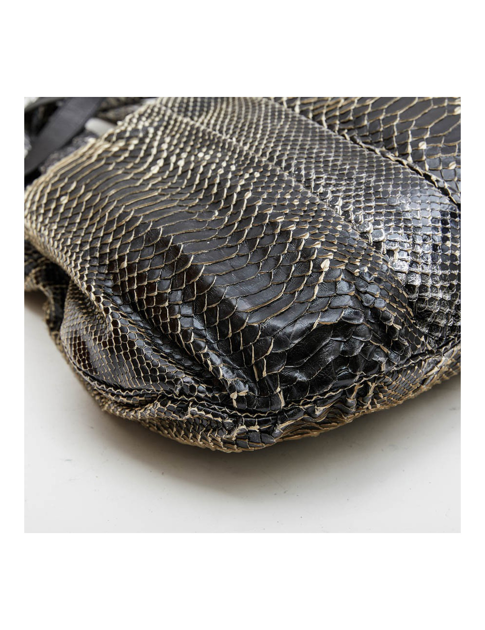 Sac GUCCI python argent et noir