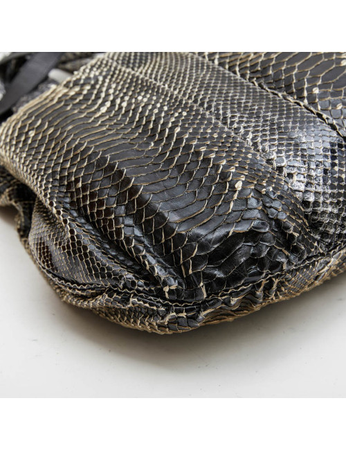 Sac GUCCI python argent et noir
