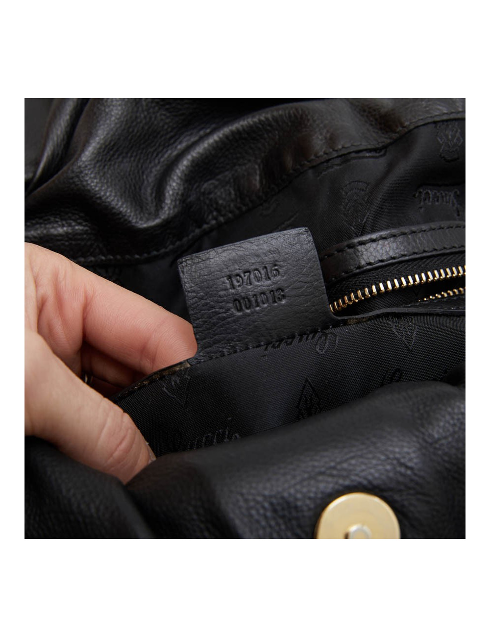 Sac GUCCI python écailles noir et blanc