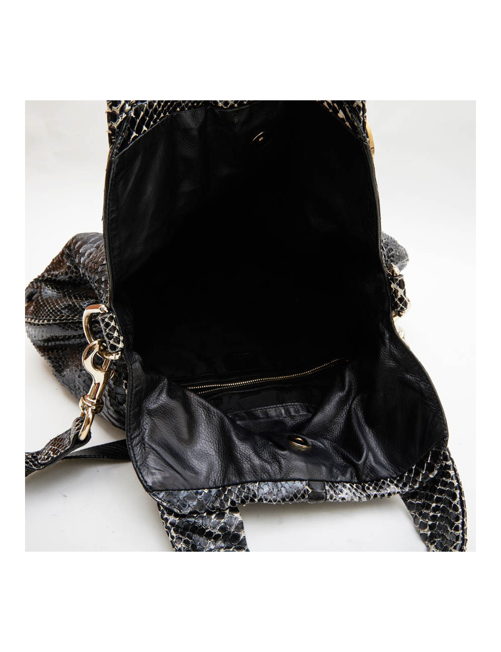 Sac GUCCI python écailles noir et blanc