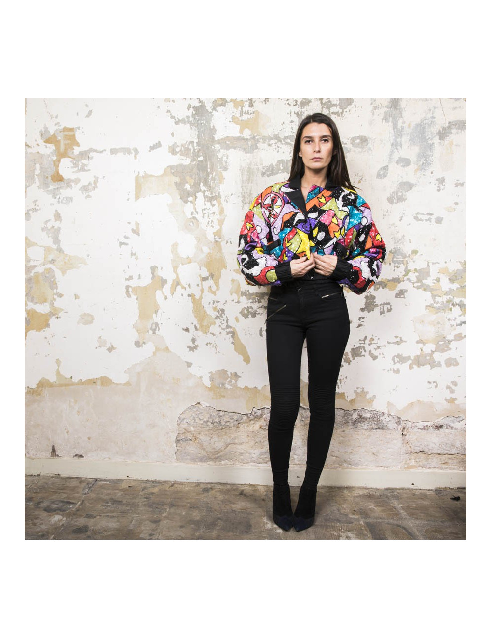 Blouson YSA DUPIRE T 40 Pailettes multicolores