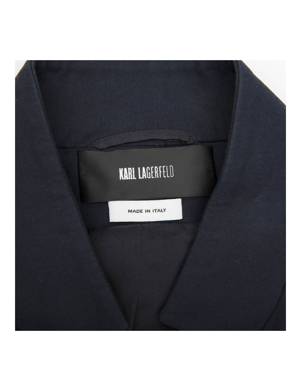 Veste KARL LAGERFELD bleu et bordé de tweed