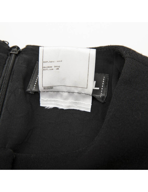 Robe CHANEL T 38 en jersey noir