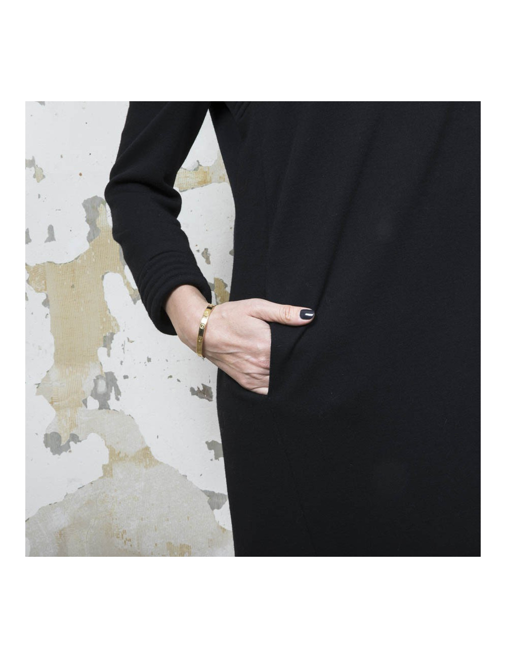 Robe CHANEL T 38 en jersey noir