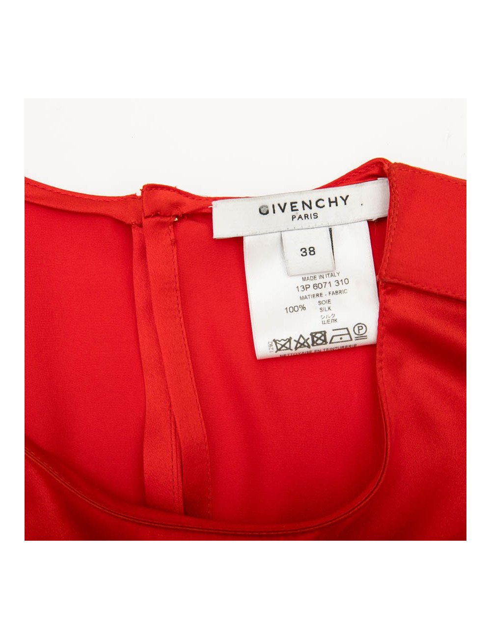 GIVENCHY Blouse 38FR in red silk