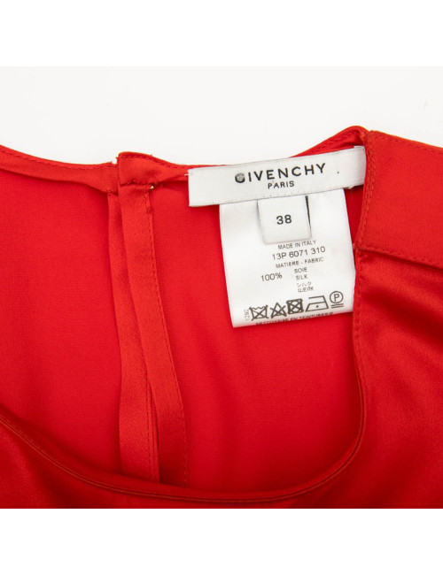 GIVENCHY Blouse 38FR in red silk