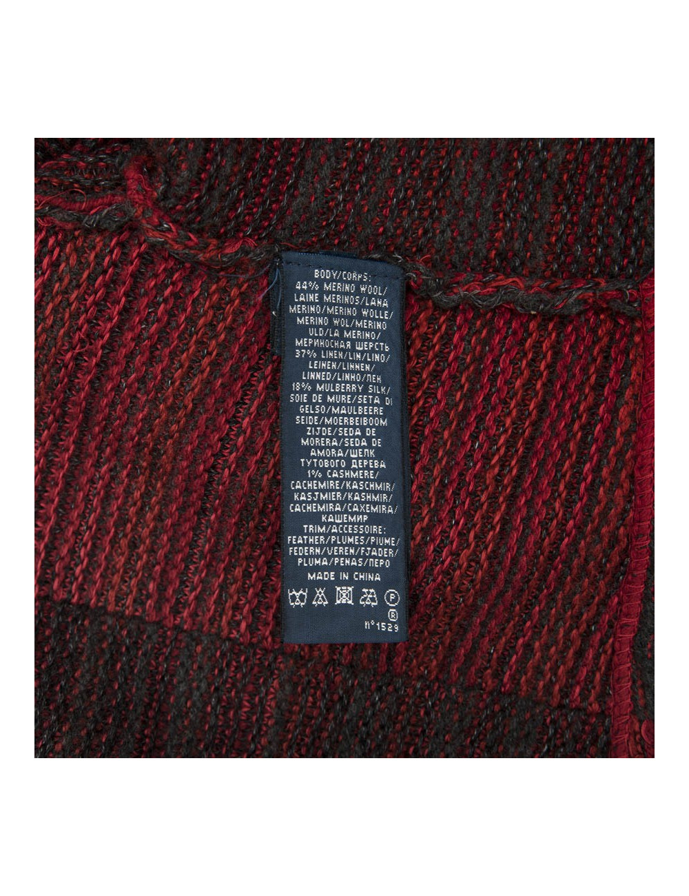 Gilet RALPH LAUREN col en plume noire