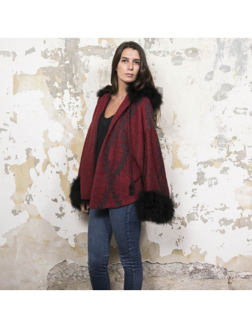 Gilet RALPH LAUREN col en plume noire