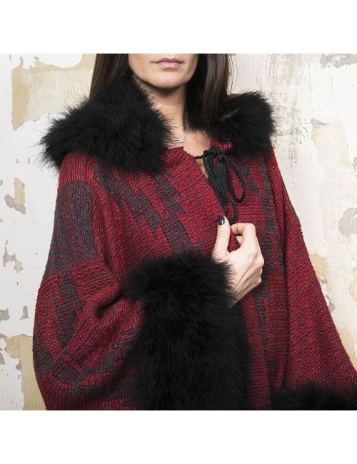 Gilet RALPH LAUREN col en plume noire