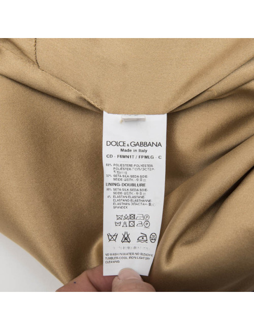 DOLCE & GABBANA T 36 dress with floral printed embossed polyester