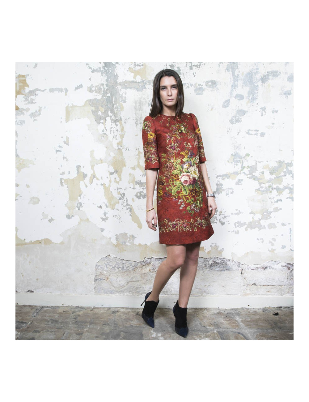 Robe DOLCE & GABBANA T 36  imprimé fleuri