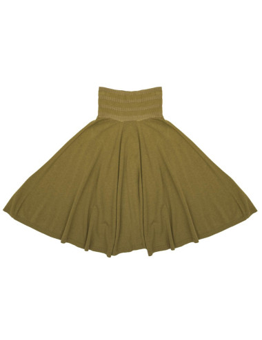 Jupe ample T S KENZO en laine vert kaki