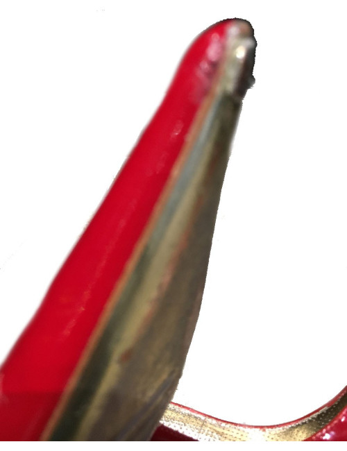 Escarpins GIANMARCO LORENZI T37 cuir verni rouge