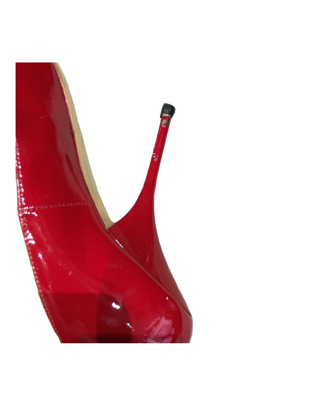 GIANMARCO LORENZI T37 red patent leather pumps