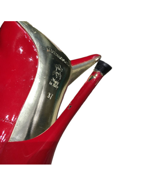 GIANMARCO LORENZI T37 red patent leather pumps