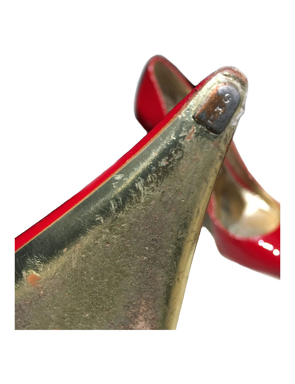 GIANMARCO LORENZI T37 red patent leather pumps