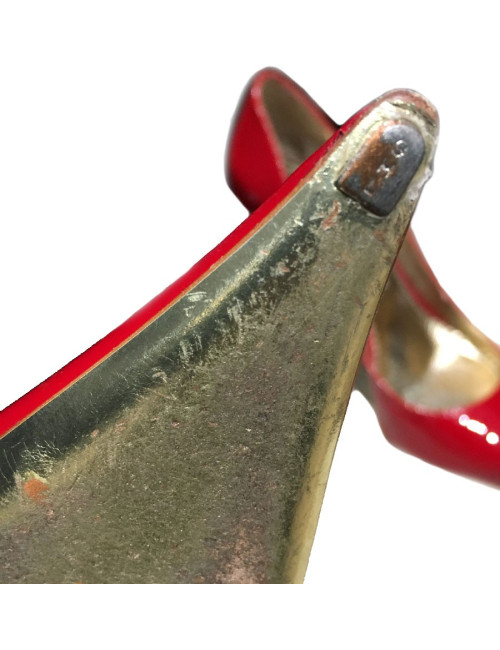 GIANMARCO LORENZI T37 red patent leather pumps