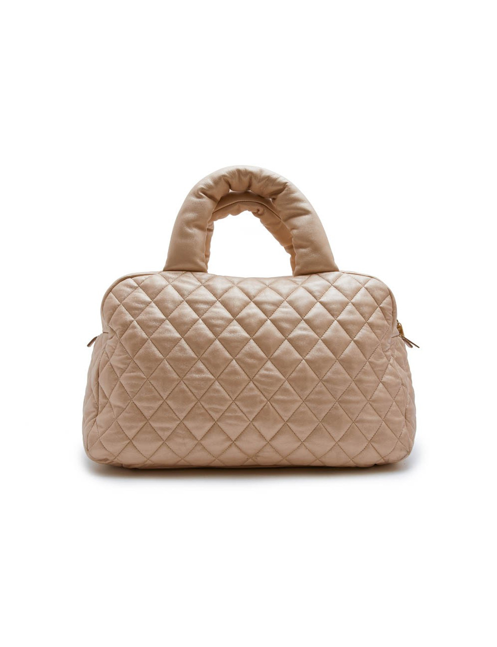  CHANEL 'Cocoon' bag in gold quilted leather