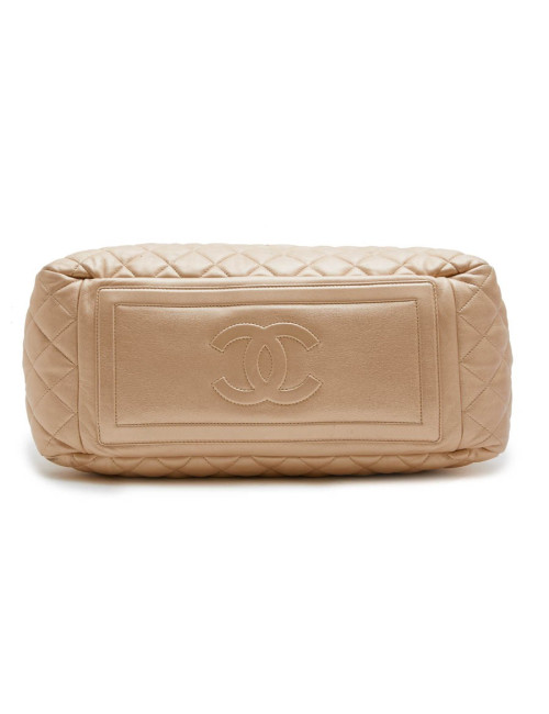 Sac Cocoon CHANEL cuir matelassé  or