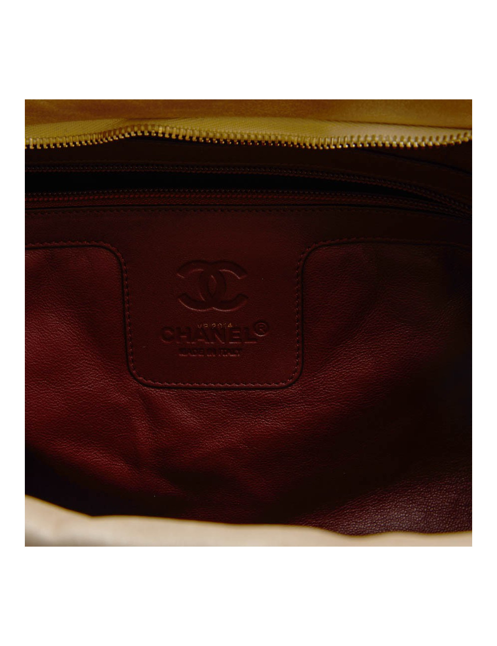 Sac Cocoon CHANEL cuir matelassé  or