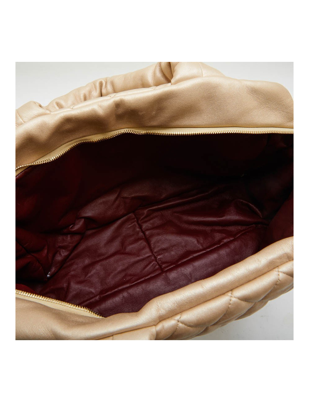 Sac Cocoon CHANEL cuir matelassé  or