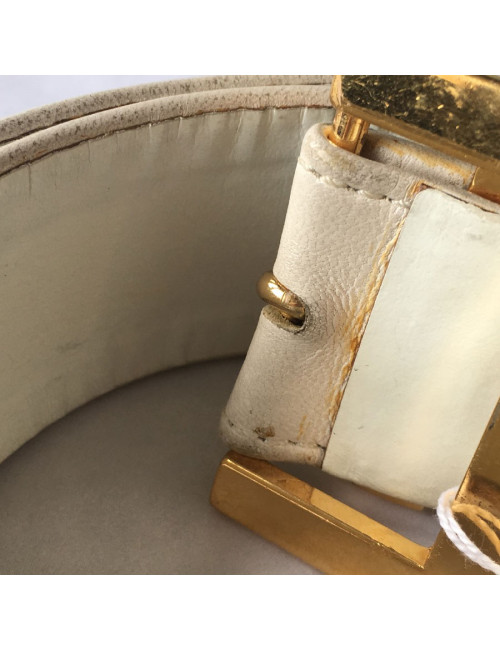 Ceinture CHANEL blanche et chaine dorée vintage